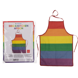 BBQ & Køkkenforklæde, Pride, 100% Bomuld, 55 x 75 cm, i Polybag med Papirindsats