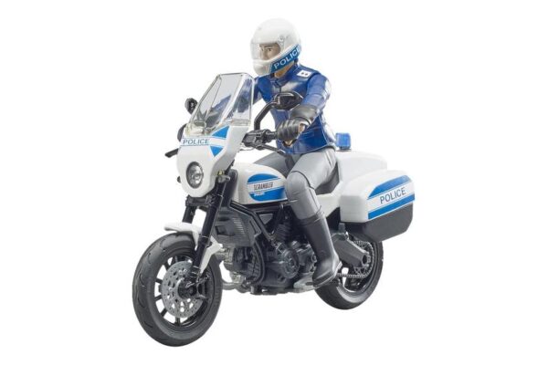 BRUDER bworld - Scrambler Ducati Police Motorcycle - Actionfigur