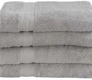 Badehåndklæde - 70x140 cm - 100% Egyptisk bomuld - Grå - Luksus håndklæder fra "Premium - By Borg