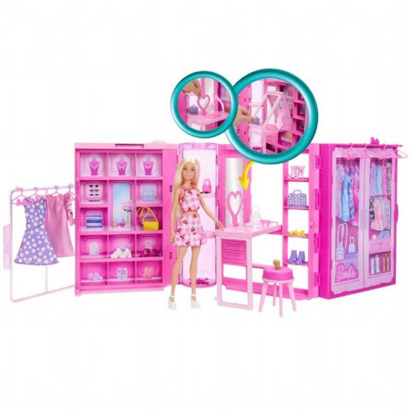 Barbie Fashion Fun Dream Closet m. Dukke