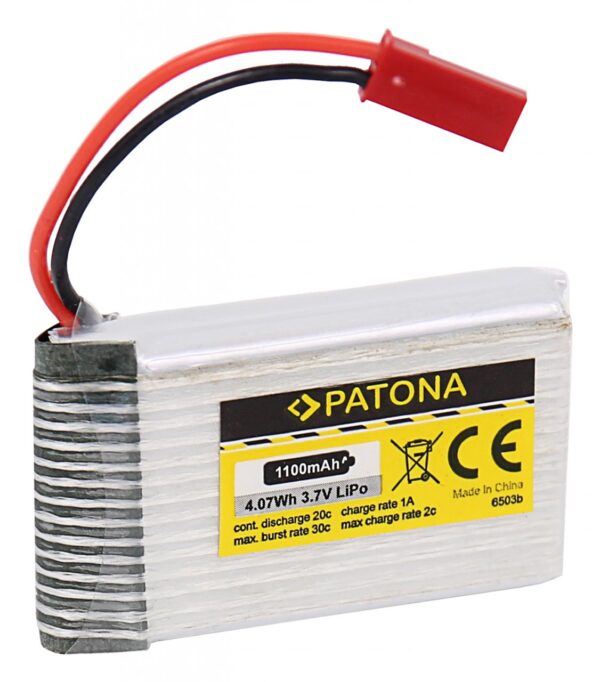 Batteri 3,7V 1100mAh JST Li-Polymer til Walkera Dragonfly, HM 5G4