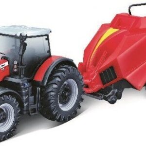 Bburago - Massey Ferguson Traktor - Die-cast Metal - 10 Cm