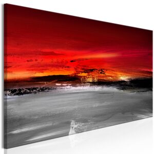 Billede - Crimson Landscape (1 Part) Narrow - 120 x 40 cm - Premium Print