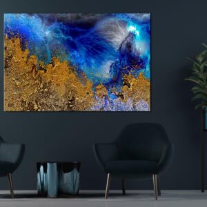 Billede - Gold of the Ocean (1 Part) Wide - 120 x 80 cm - Premium Print