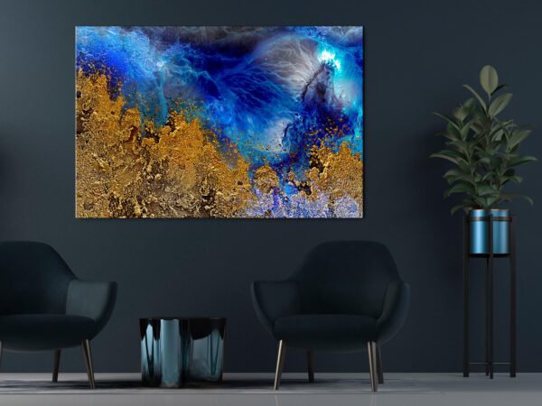 Billede - Gold of the Ocean (1 Part) Wide - 120 x 80 cm - Standard