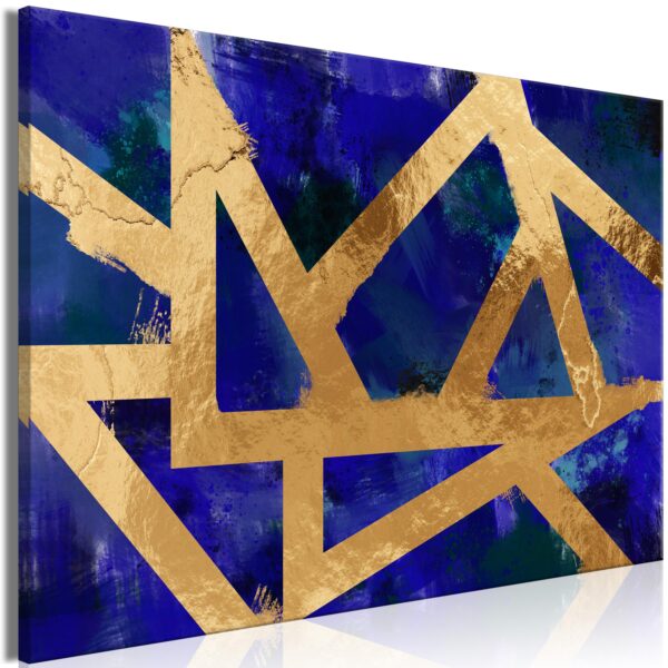 Billede - Golden Geometry (1 Part) Wide - 90 x 60 cm - Premium Print