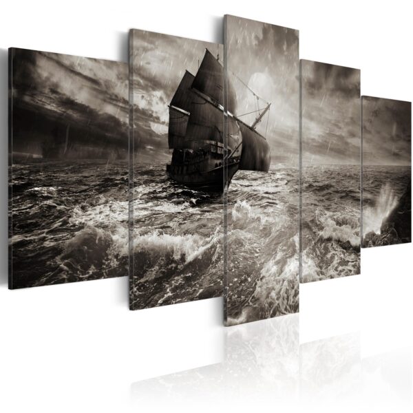 Billede - Ship in a storm - 200 x 100 cm - Standard