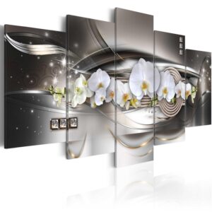 Billede - Steel orchids - 225 x 112.5 cm - Premium Print