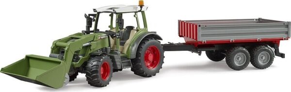 Bruder - Traktor Fendt Vario 211 Med Frontlæsser Og Tipvogn