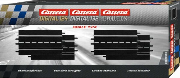 Carrera - Standard Straights - 4 Dele