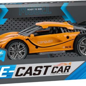 Die-cast Pull Back Car W/sound & 'try-me', Orange - Klx Toys