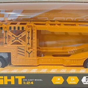 Die-cast Truck With Auto Trailer W/light & Sound - Klx Toys