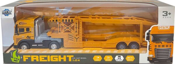 Die-cast Truck With Auto Trailer W/light & Sound - Klx Toys