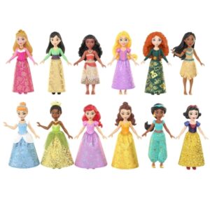 Disney Princess Nøglesortiment Af Små Dukker, Mode Dukke, Hunstik, 3 År, Pige, 90 Mm, 50 G