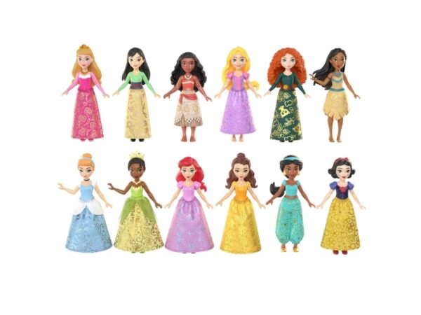 Disney Princess Nøglesortiment Af Små Dukker, Mode Dukke, Hunstik, 3 År, Pige, 90 Mm, 50 G