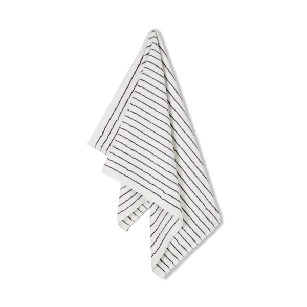 ESSENTIAL STRIPE - Håndklæder - Mahogany Brown/White - 50x100 cm - Egyptisk bomuld - Georg Jensen Damask