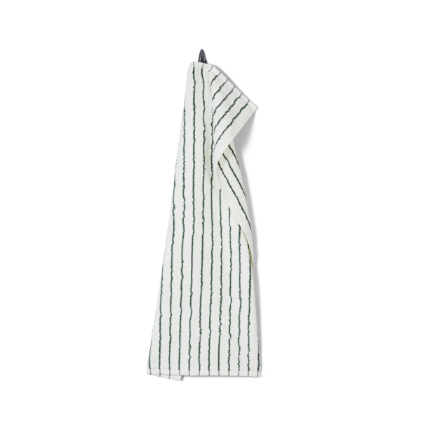 ESSENTIAL STRIPE - Håndklæder - Mineral Green/White - 32x60 cm - Egyptisk bomuld - Georg Jensen Damask