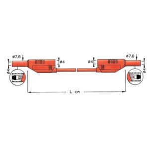 Elma Instruments Prøveledning 2611 silikone 100CM rød