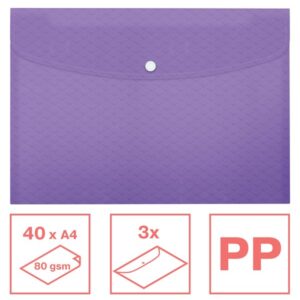 Esselte Colour'Breeze A4 dokumentmappe PP, pakke med 3 Lavendel