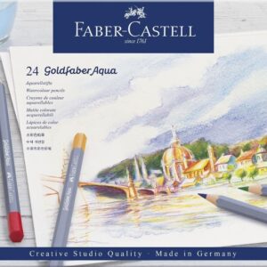 Faber-castell - Akvarel Blyanter I Tinæske - Goldfaber Aqua - 24 Stk.