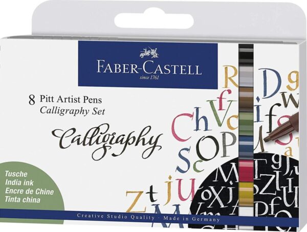 Faber-castell Tuscher - Pitt Artist Pens - Calligraphy - 8 Stk