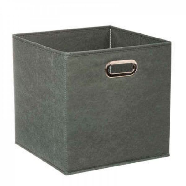 Foldbar Opbevaringskasse i khaki | Mål: 31x31x31 cm