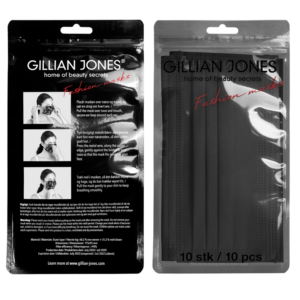 Gillian Jones Fashion Mundbind Sort 10 stk.