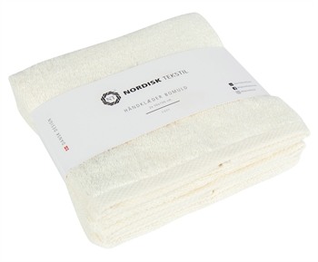 Håndklæder - 2 stk. 50x100 cm - Natur - 100% Bomuld - Håndklædepakke fra Nordisk tekstil