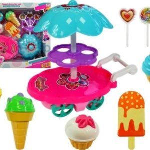 Import Leantoys Sweets Set Trolley Stand Ice Cream Shop