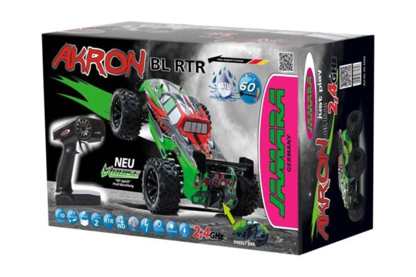 Jamara - Akron Monstertruck BL 4WD 2,4 GHz Wheelybar RTR - Fjernstyret lastbil