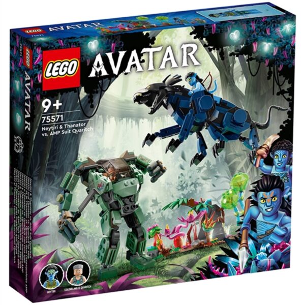 LEGOÂ® Avatar Neytiri og Thanator mod Quaritch i AMP-dragt