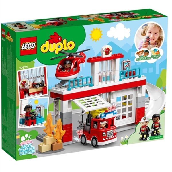 LEGOÂ® DUPLOÂ® Brandstation og Helikopter