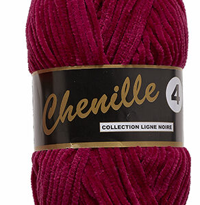 Lammy Chenille 4 50 GR Bamse Garn - Fv 0042 Bordeaux Rød