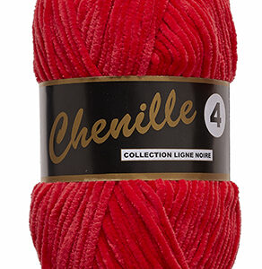 Lammy Chenille 4 50 GR Bamse Garn - Fv 0043 Rød