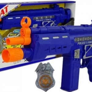 Lean Sport Police Badge Gun Navy Blue Sound Light Effects 37 Cm