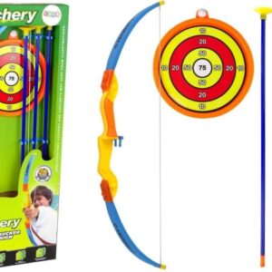 Leantoys Shooting Sport Bow Shield Arrows Orange