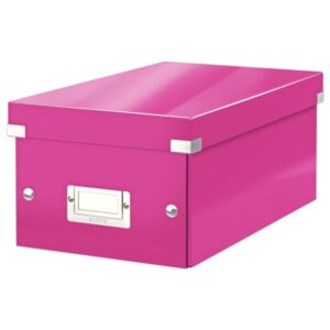 Leitz Opbevaringsboks Click & Store WOW DVD, pink