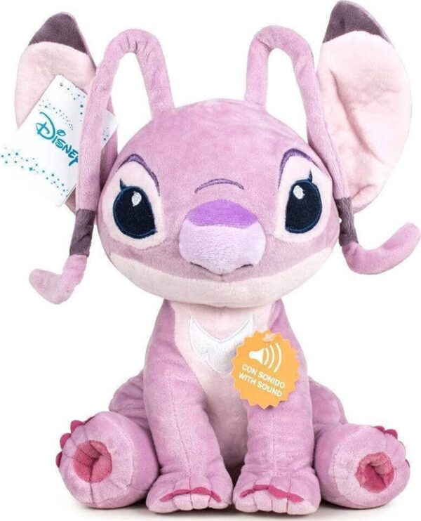 Lilo Og Stitch Bamse Med Lyd - Angel - Disney - Siddende - 20 Cm