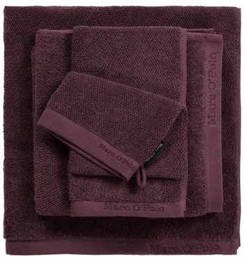Luksus vaskehandske- 16x22 cm - Aubergine - 100% Bomuld - Marc O Polo håndklæder på tilbud