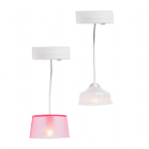 Lundby 2 loftslamper m. batteri