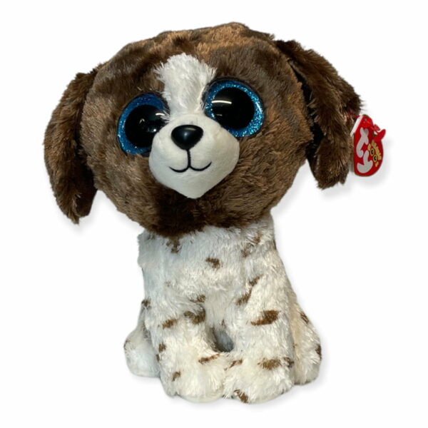 MUDDLES Brun/Hvid Hund Ty Beanie Boos Medium