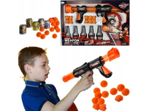 Maksik Foam Ball Gun Med Tilbehør Mega Gun Light Weapon