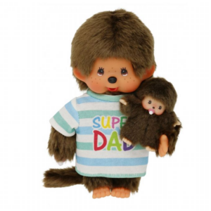 Monchhichi far med barn 20cm