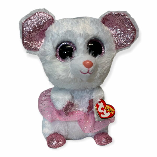 NINA Hvid Ballerina Mus Ty Beanie Boos Medium