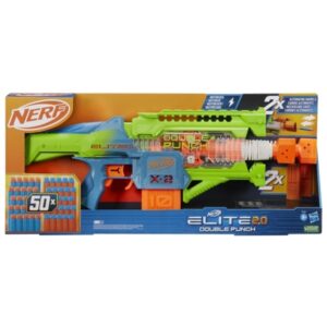 Nerf Elite 2.0 Double Punch, Legetøjs Angrebsriffel, 8 År