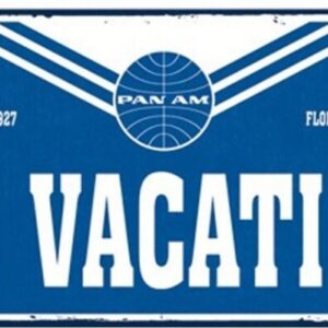 Pan Am - On Vacation - Emaljeskilt - 10x20 Cm