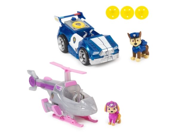 Paw Patrol The Movie Chase & Skye, Køretøjssæt, 3 År, Plast, Flerfarvet