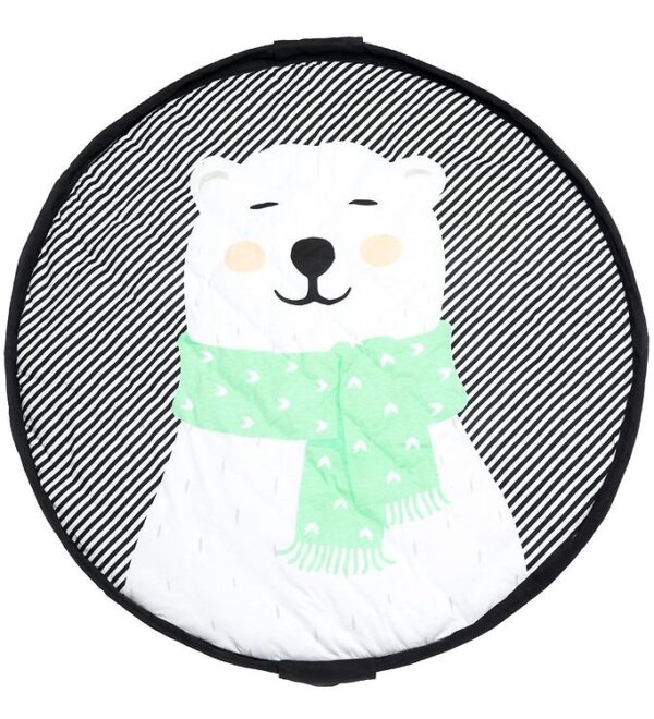 Play&Go Legetøjstæppe - Soft - Ø120 cm - Polar Bear - OneSize - Play&Go Legetæppe