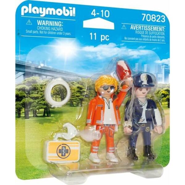 Playset Playmobil Duo Pack Doctor Politi 70823 (11 stk)