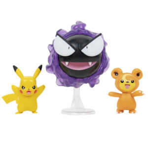 Pokémon - Actionfigur - 3-pak - Pikachu - Teddiursa - Gastly